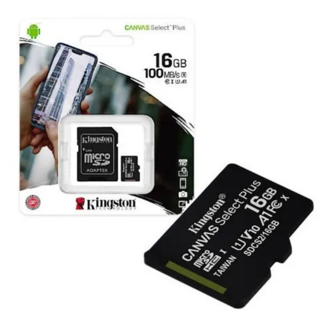 Memoria Micro Sd 16gb Kingston 10 Velocidad 100 Mb + 🎀 – TECNONNEK